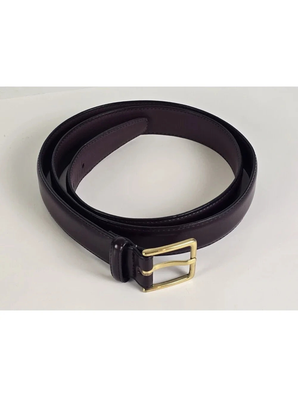 BRIGHTON Brown English Calf Glove Leather Belt Brass Buckle Size 40 , 33813